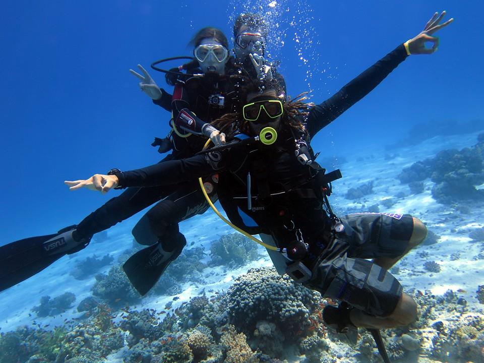 If you have never dived before, you might want to make a trial in the swimming pool.