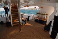 Dive Deck on M/Y Golden Dolphin Liveaboard Diving Motor Yacht in Marsa Alam Egypt